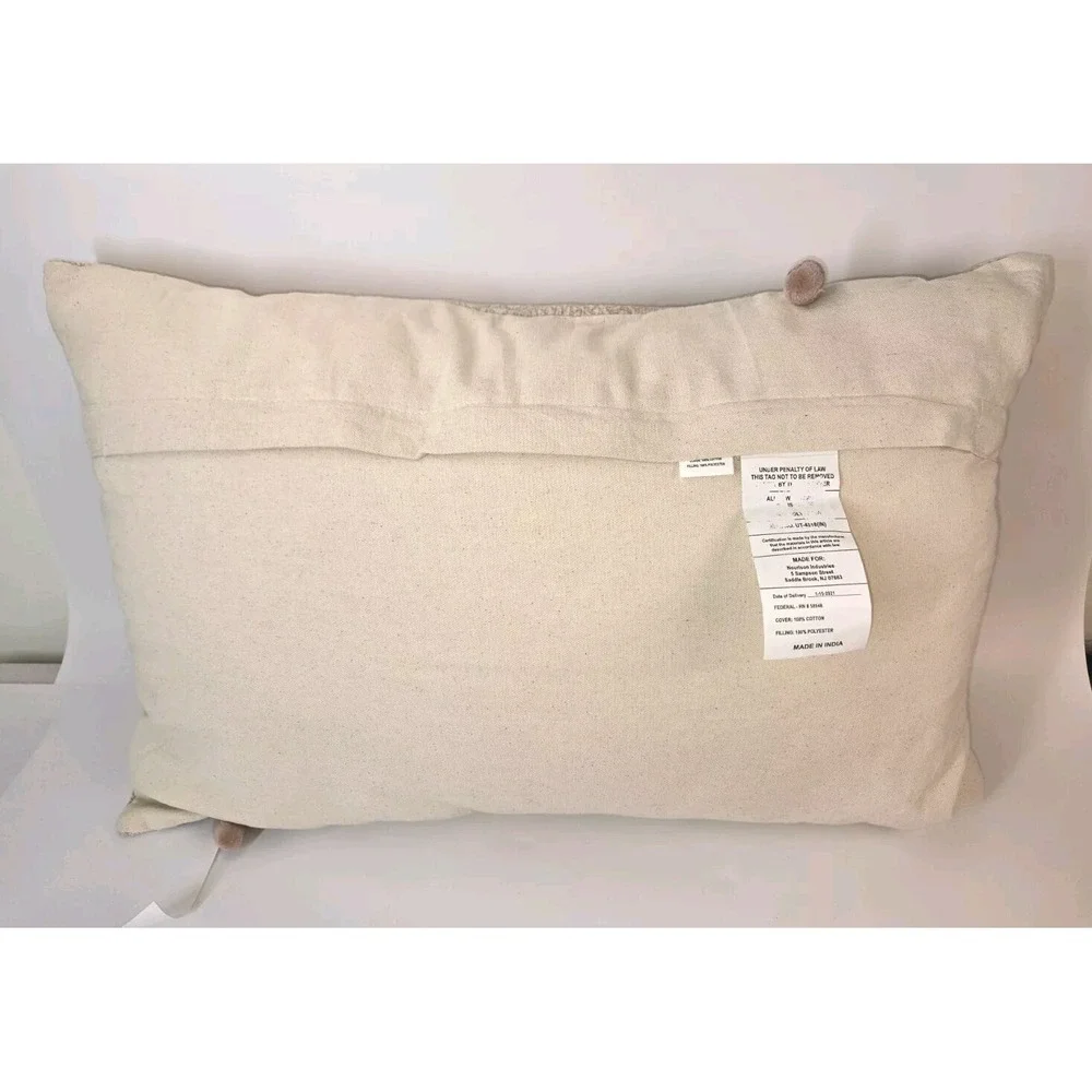 Threshold Pastel Lumbar Toss Pillow Tassels 12 X 21 Tapestry Shabby‎ Chic Boho